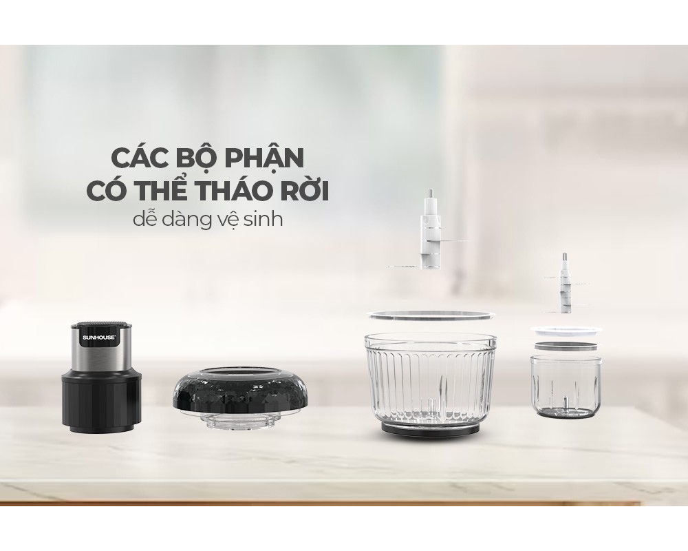 Máy Xay Thịt Sunhouse SHD5412 2 Lít/ 0.3 Lít 7