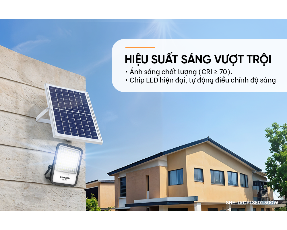 Đèn Năng Lượng Mặt Trời Eco Sunhouse SHE-LECPLSE01.300W 9