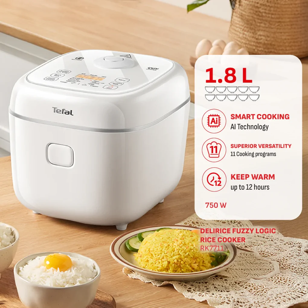 Nồi Cơm Điện Tử Tefal Delirice RK7711Y0 1.8 Lít 4