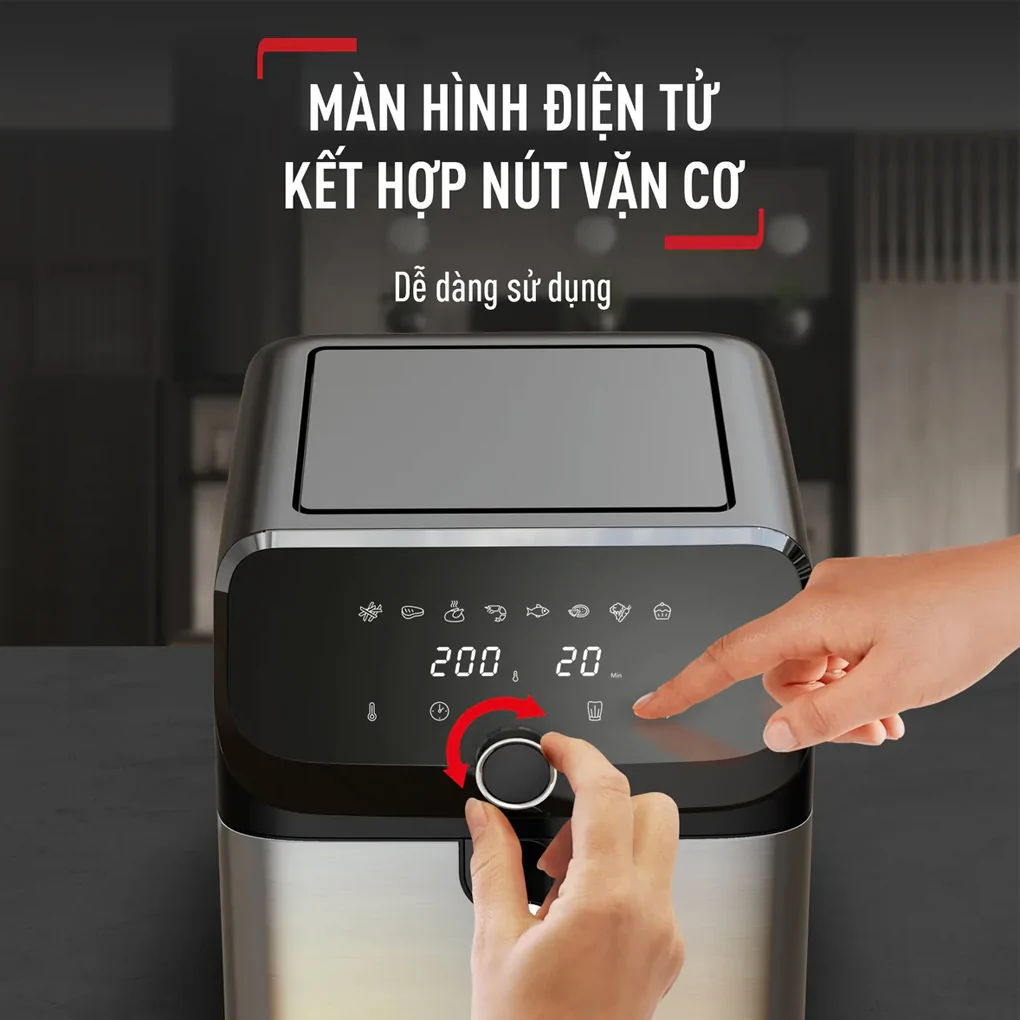 Nồi Chiên Không Dầu Tefal Mega EY855D68 7.5 Lít 1