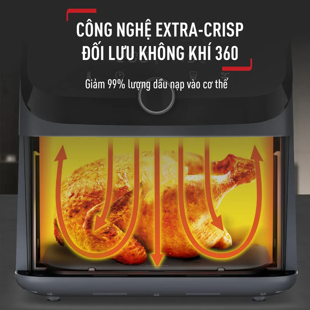 Nồi Chiên Không Dầu Tefal Mega EY855D68 7.5 Lít 3