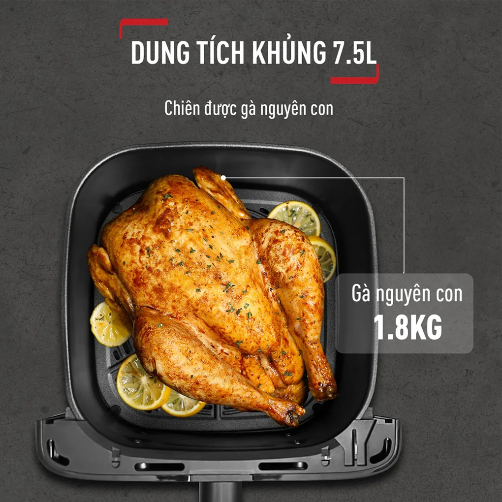 Nồi Chiên Không Dầu Tefal Mega EY855D68 7.5 Lít 7