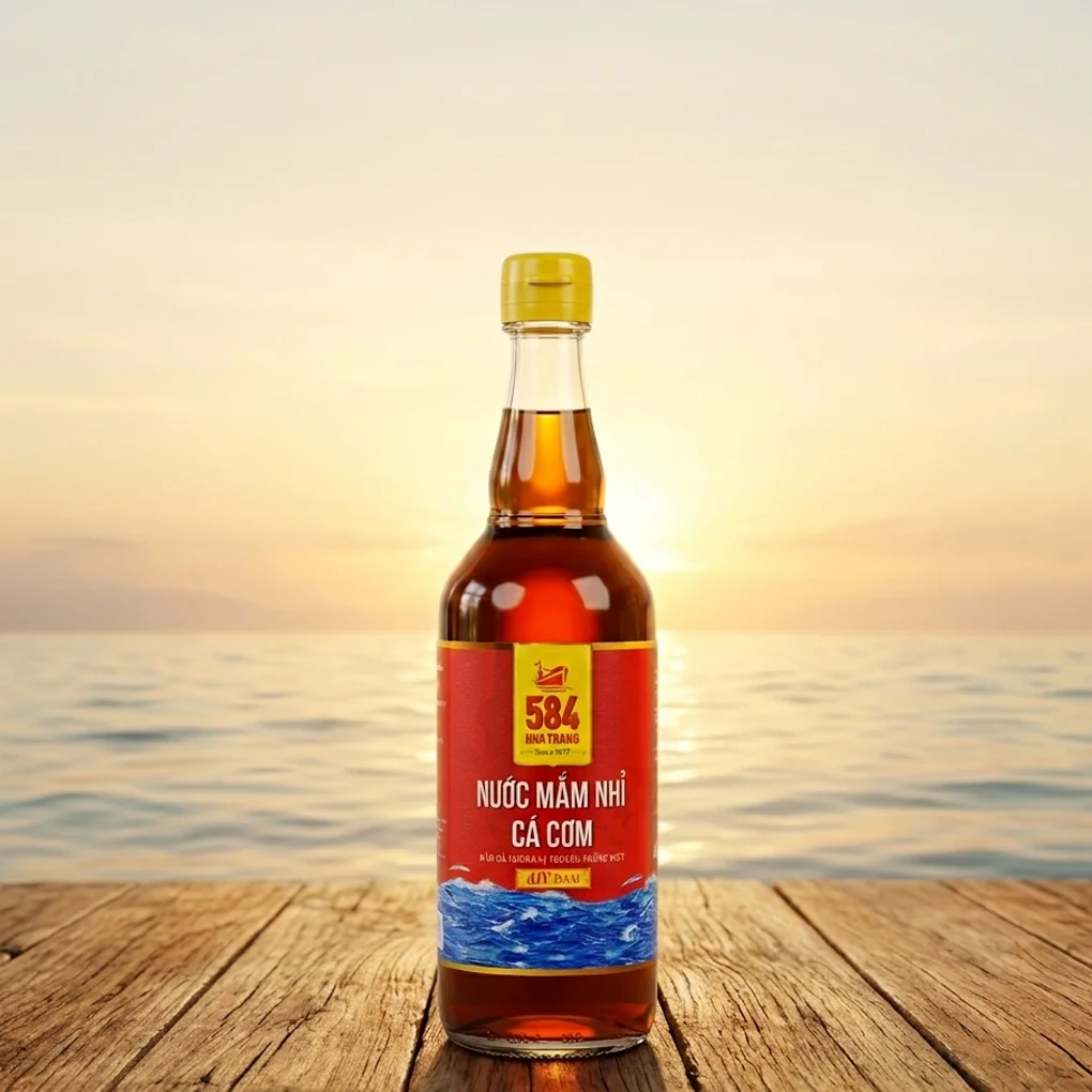 Nước Mắm 584 Nha Trang Chai Thủy Tinh 500ml, 40 Độ Đạm T0540 0