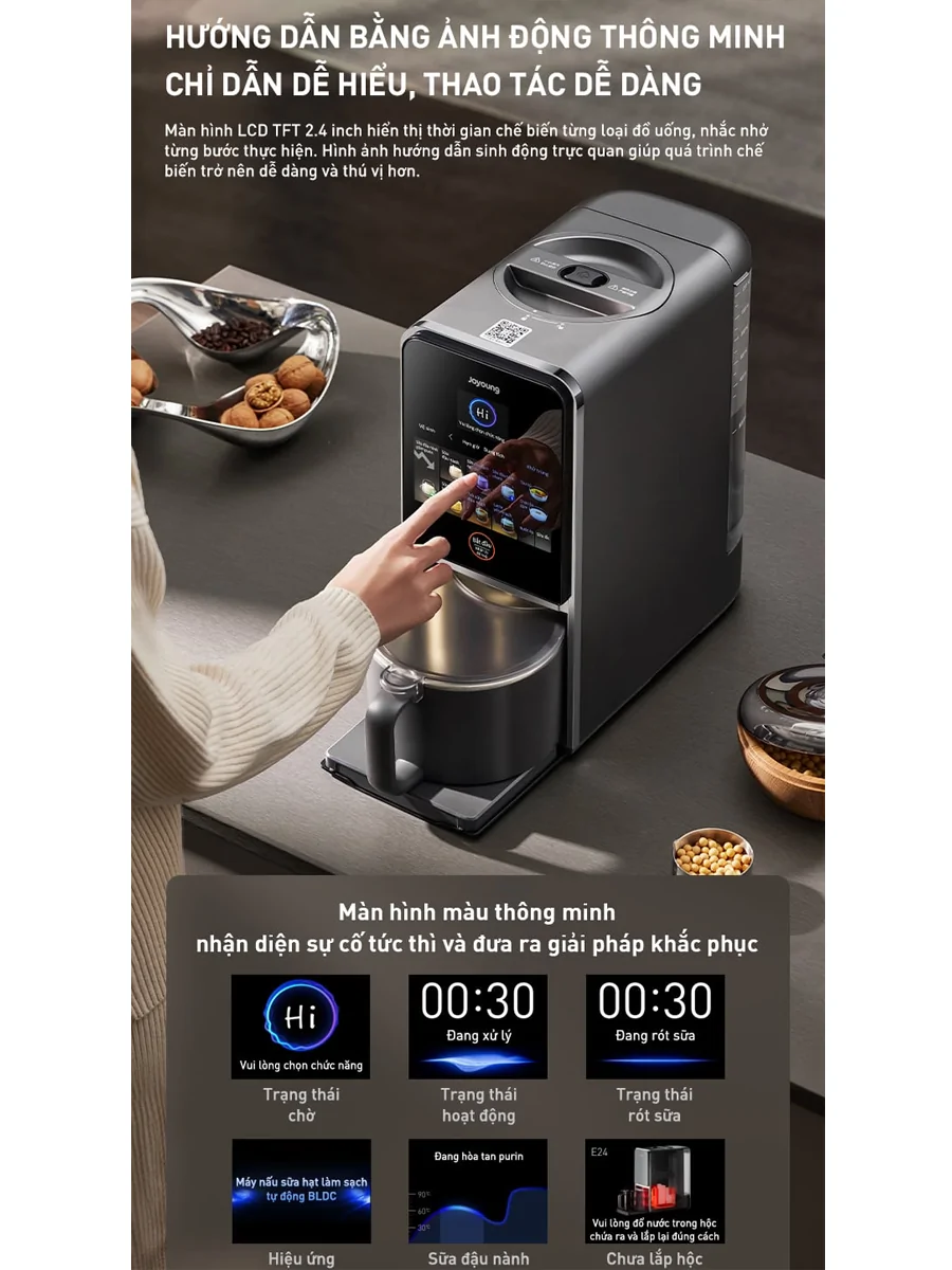 Máy Làm Sữa Hạt Đa Năng Joyoung JSCB-K7 Pro 9