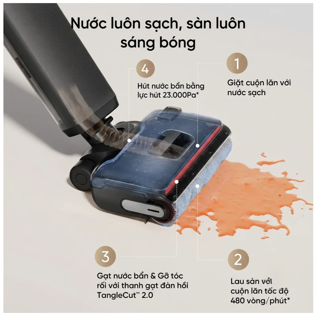 Máy Hút Bụi Lau Nhà Dreame H16 GT 4