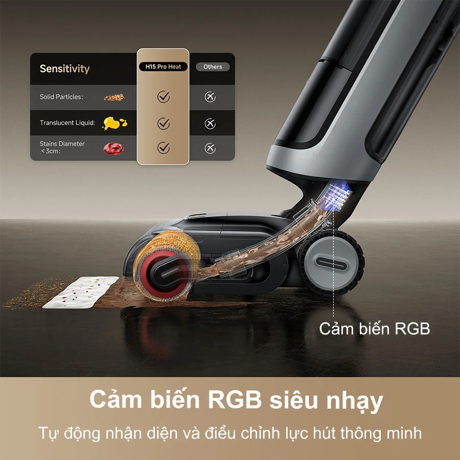 Máy Hút Bụi Lau Nhà Cầm Tay Dreame H15 Pro Heat 9
