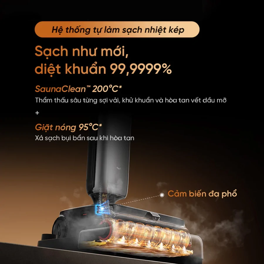 Máy Hút Bụi Lau Nhà Cầm Tay Dreame H16 Pro TriForce 7