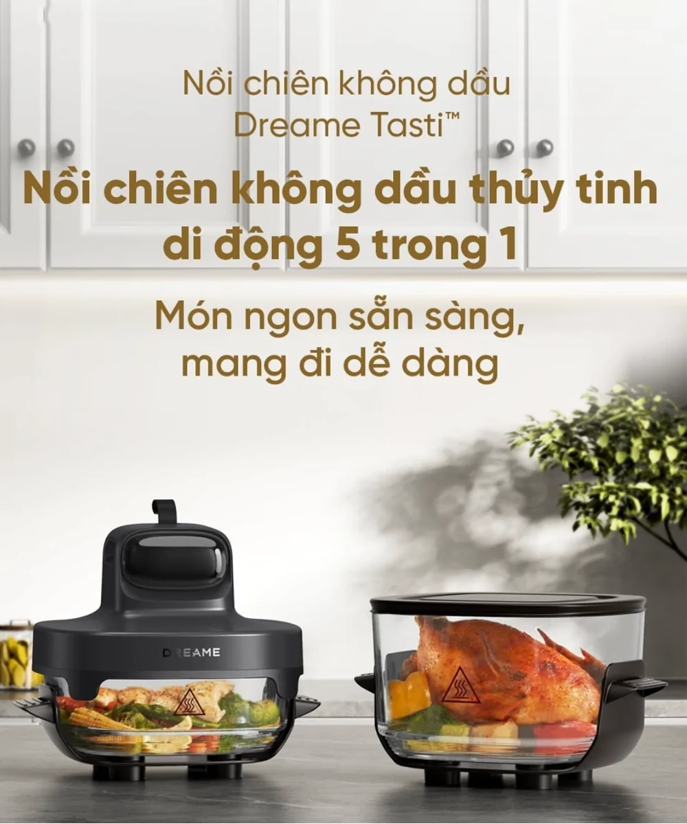 Nồi Chiên Không Dầu 2 Lòng Nồi Dreame Tasti PT60 5