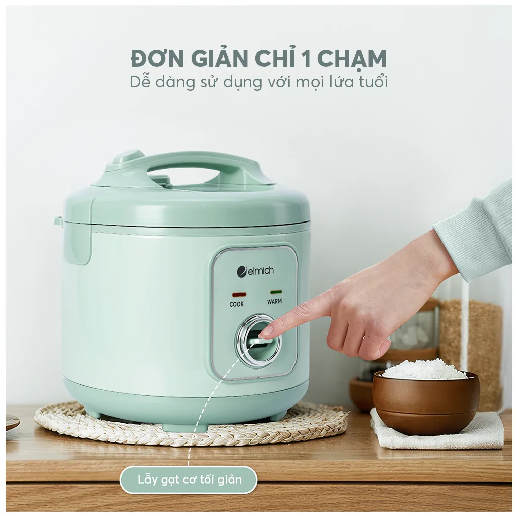 Nồi Cơm Điện Elmich RCE9257 1.2 Lít 7