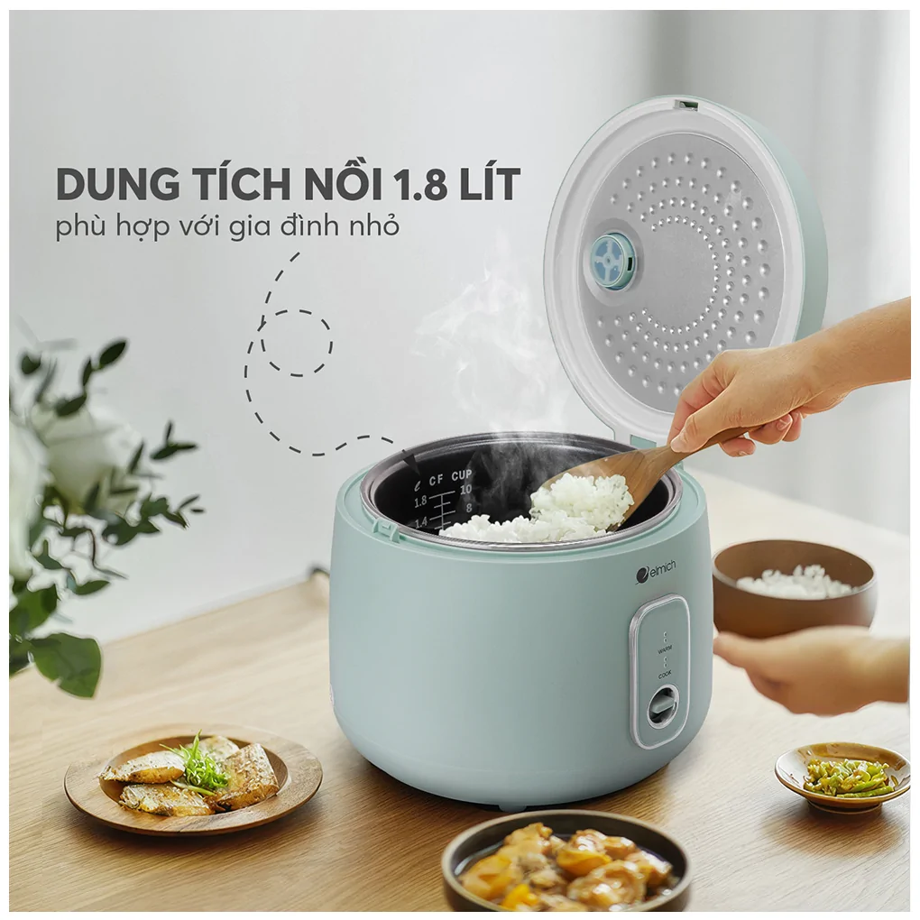 Nồi Cơm Điện Elmich RCE-9127 1.8 Lít 12