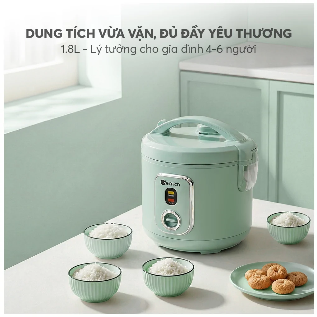 Nồi Cơm Điện Elmich RCE9357 1.8 Lít 10
