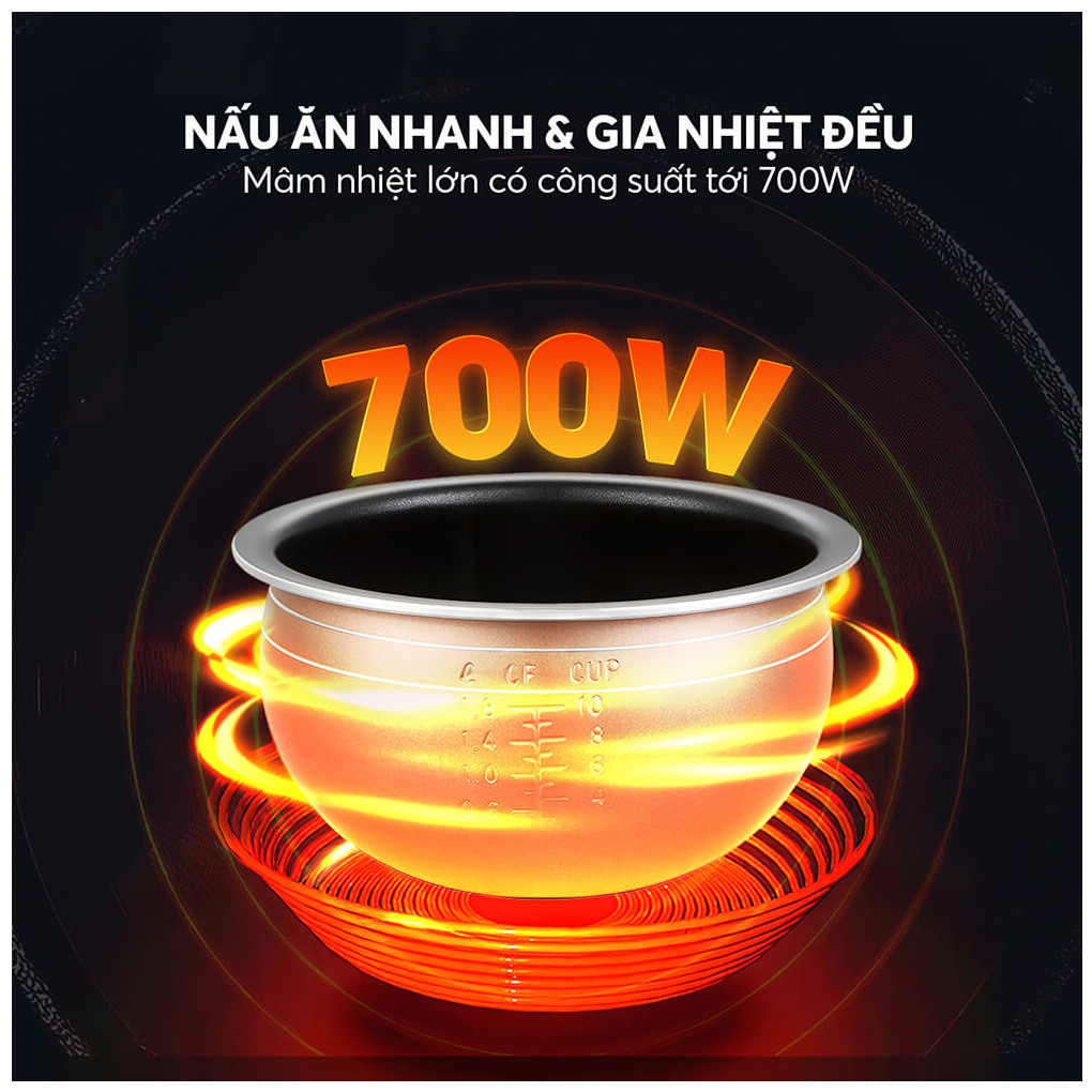 Nồi Cơm Điện Elmich RCE-9129 1.8 Lít 10