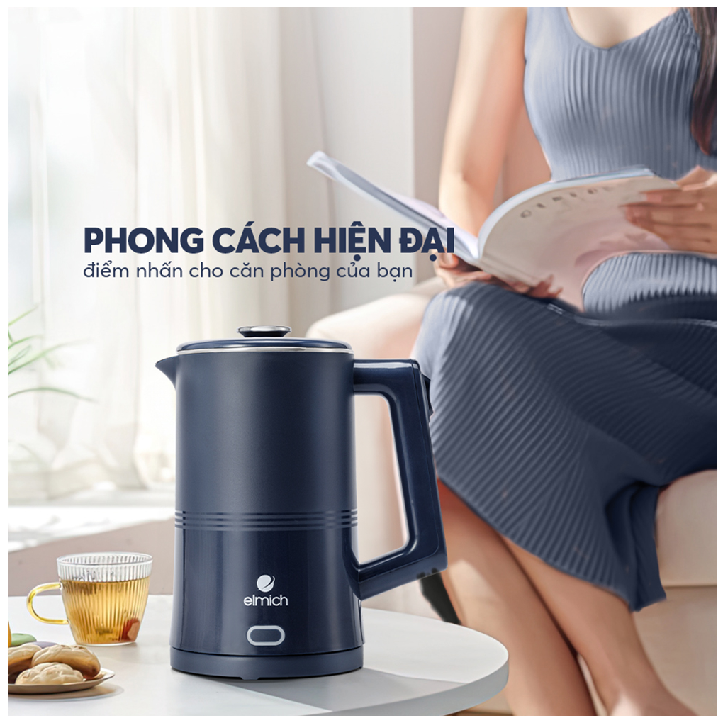 Ấm Đun Siêu Tốc Elmich KEE-9148 1.7 Lít 10