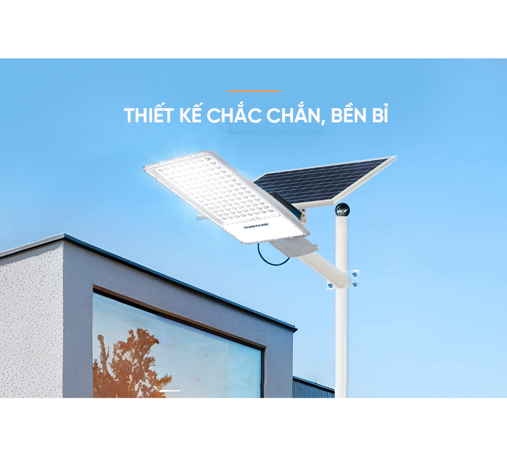 Đèn Đường Năng Lượng Mặt Trời Dùng Ngoài Trời, Sân Vườn Eco Sunhouse SHE-LECRTSE01.300W 7