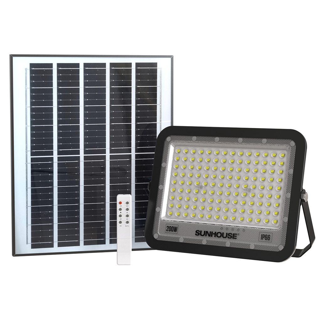 Đèn Pha Năng Lượng Mặt Trời Dùng Ngoài Trời, Sân Vườn Sunhouse SHE-LSPPLSE01.200W 0