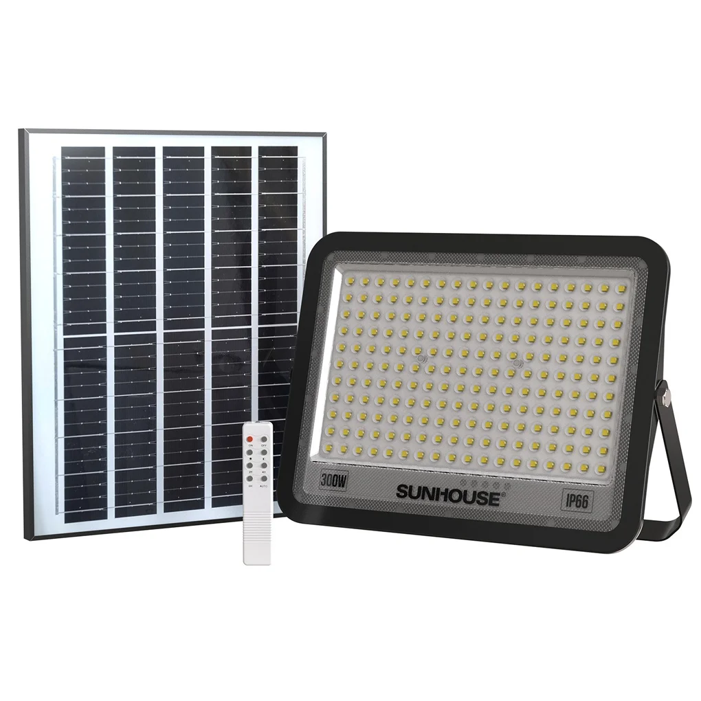 Đèn Pha Năng Lượng Mặt Trời Dùng Ngoài Trời, Sân Vườn Sunhouse SHE-LSPPLSE01.300W