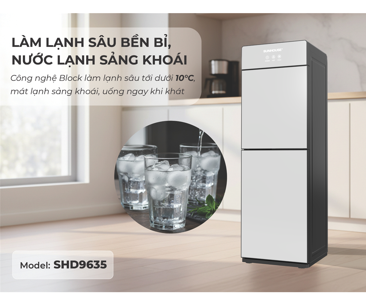 Cây Nước Nóng Lạnh Sunhouse SHD9635 670W 8