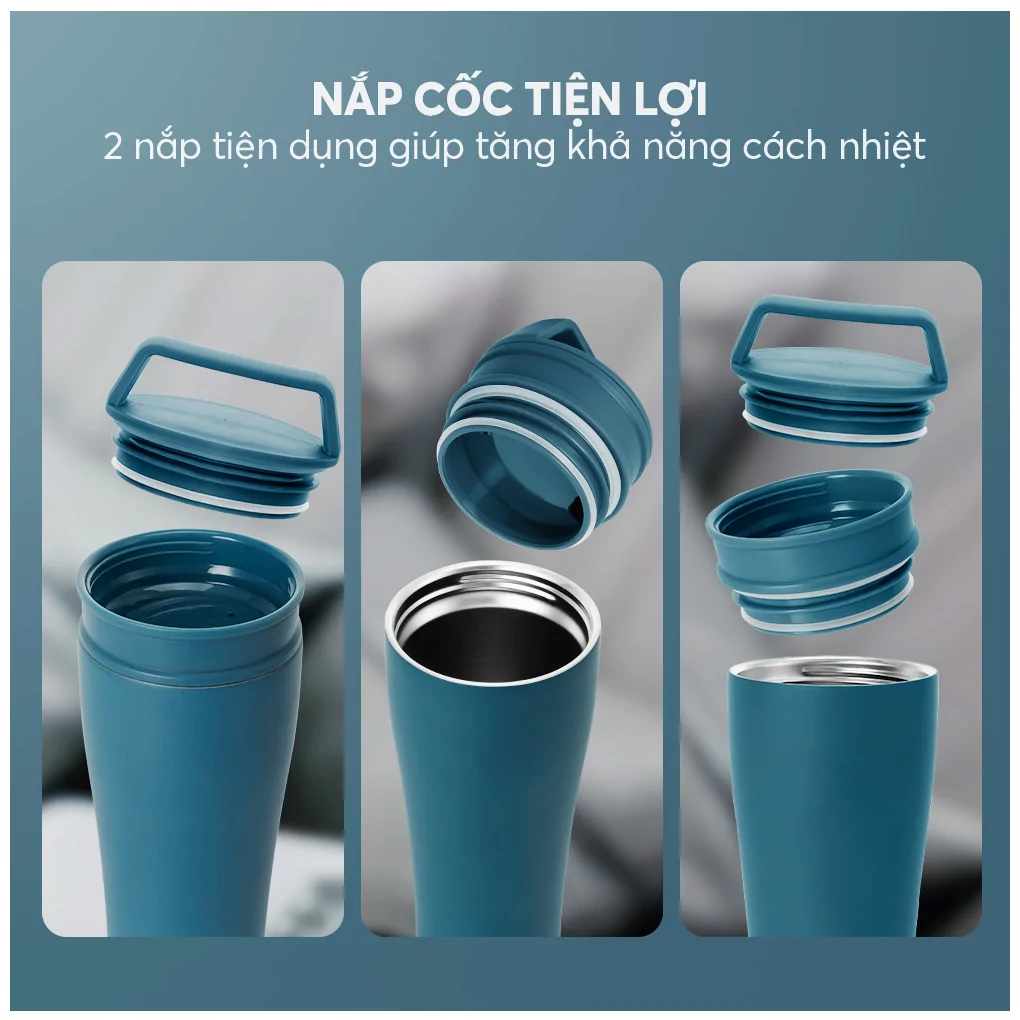 Cốc Giữ Nhiệt Inox 304 Elmich EL8374SB 600ml 11
