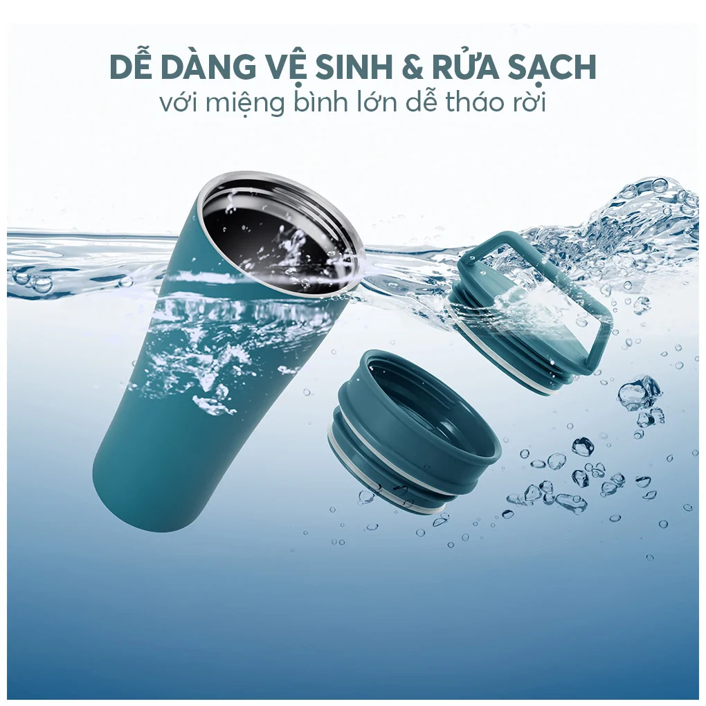 Cốc Giữ Nhiệt Inox 304 Elmich EL8374SB 600ml 12