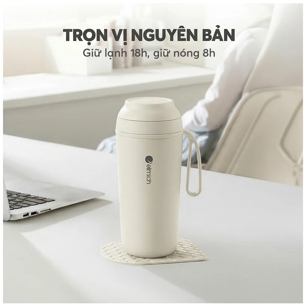 Cốc Giữ Nhiệt Inox 316 Elmich EL8305WH 450ml 6