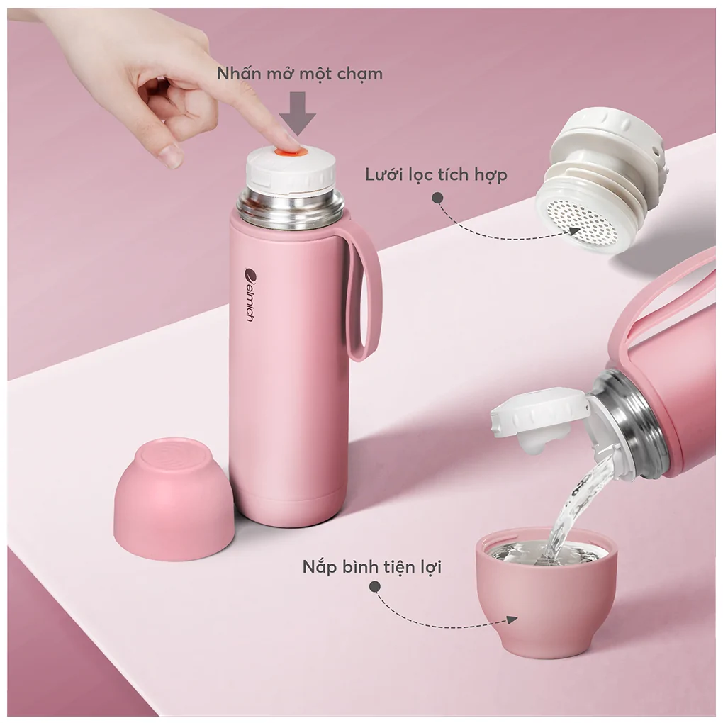 Bình Giữ Nhiệt Inox 316 Elmich EL8306PK 500ml 13