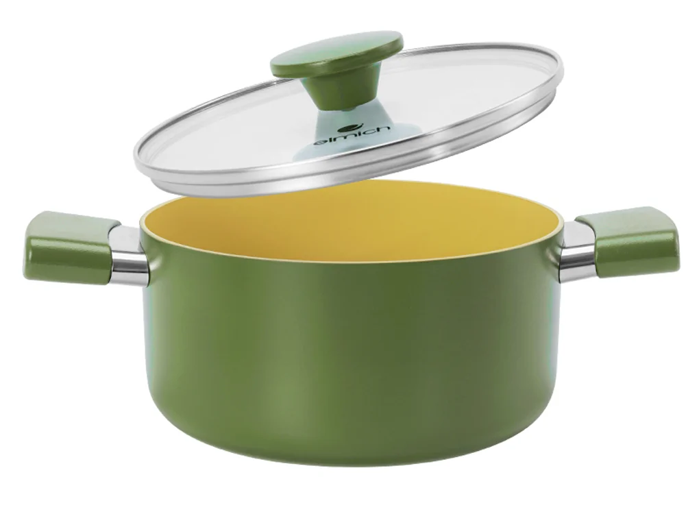 Bộ Nồi Chống Dính Ceramic Elmich Olive Classic EL5229OV03 Size 18, 20, 24cm 2