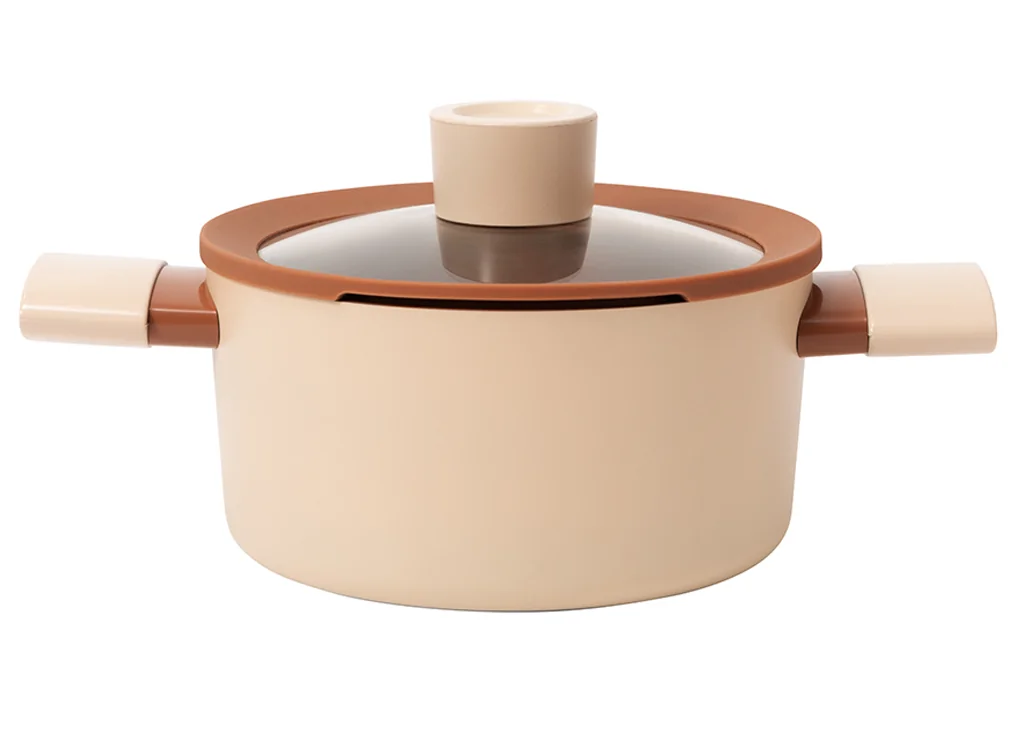Bộ Nồi Chống Dính Ceramic Elmich Mocha EL5243MC04 Size 18,20,24, Quánh 16cm 1