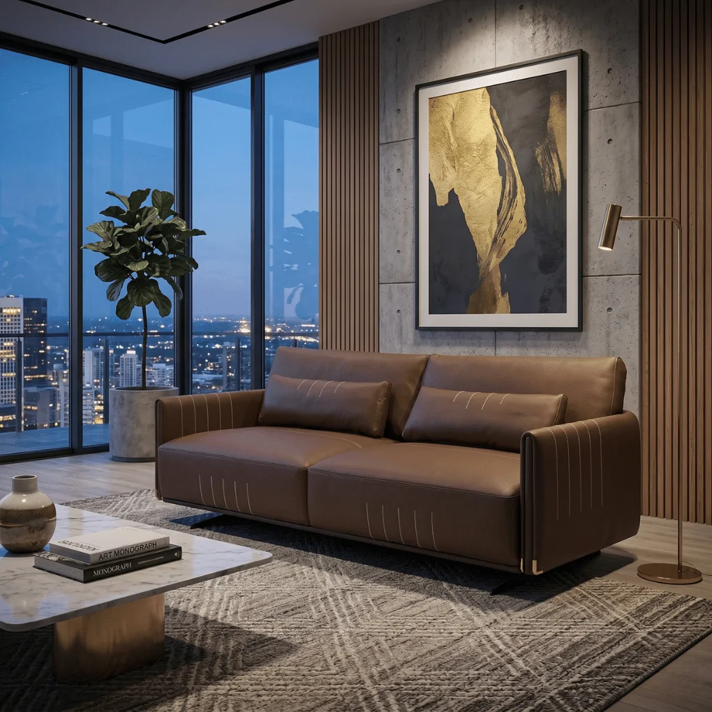 Sofa 3 Chỗ Casper EM1070 216 N&acirc;u