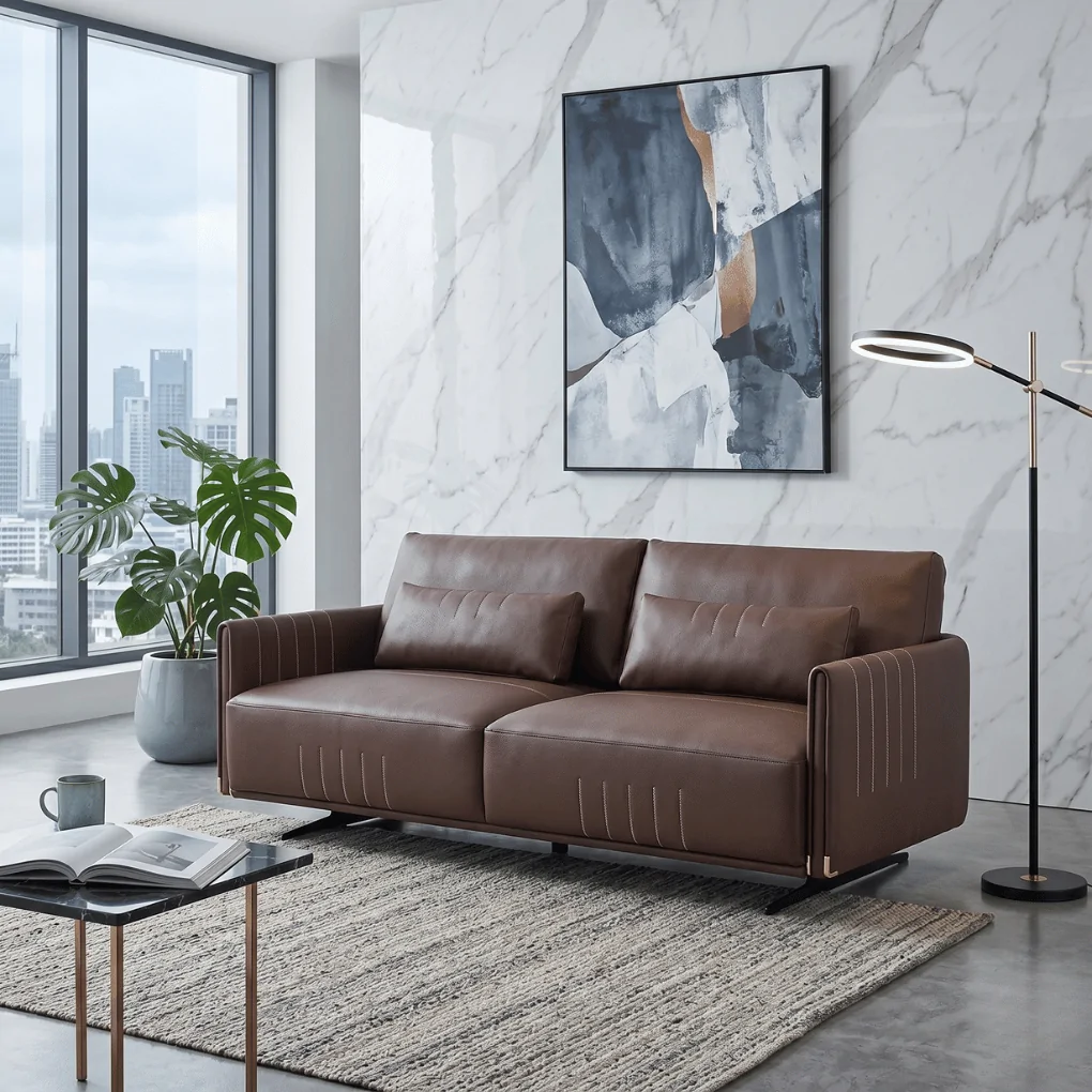 Sofa 2 chỗ Casper EM1070 178 N&acirc;u