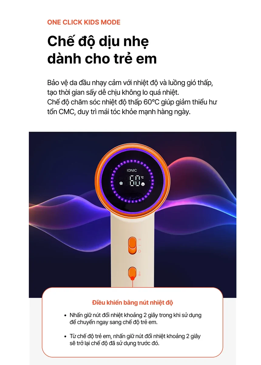 Máy Sấy Tóc Tốc Độ Cao Jenniferoom JRG-HD1502LOM 1450W 7