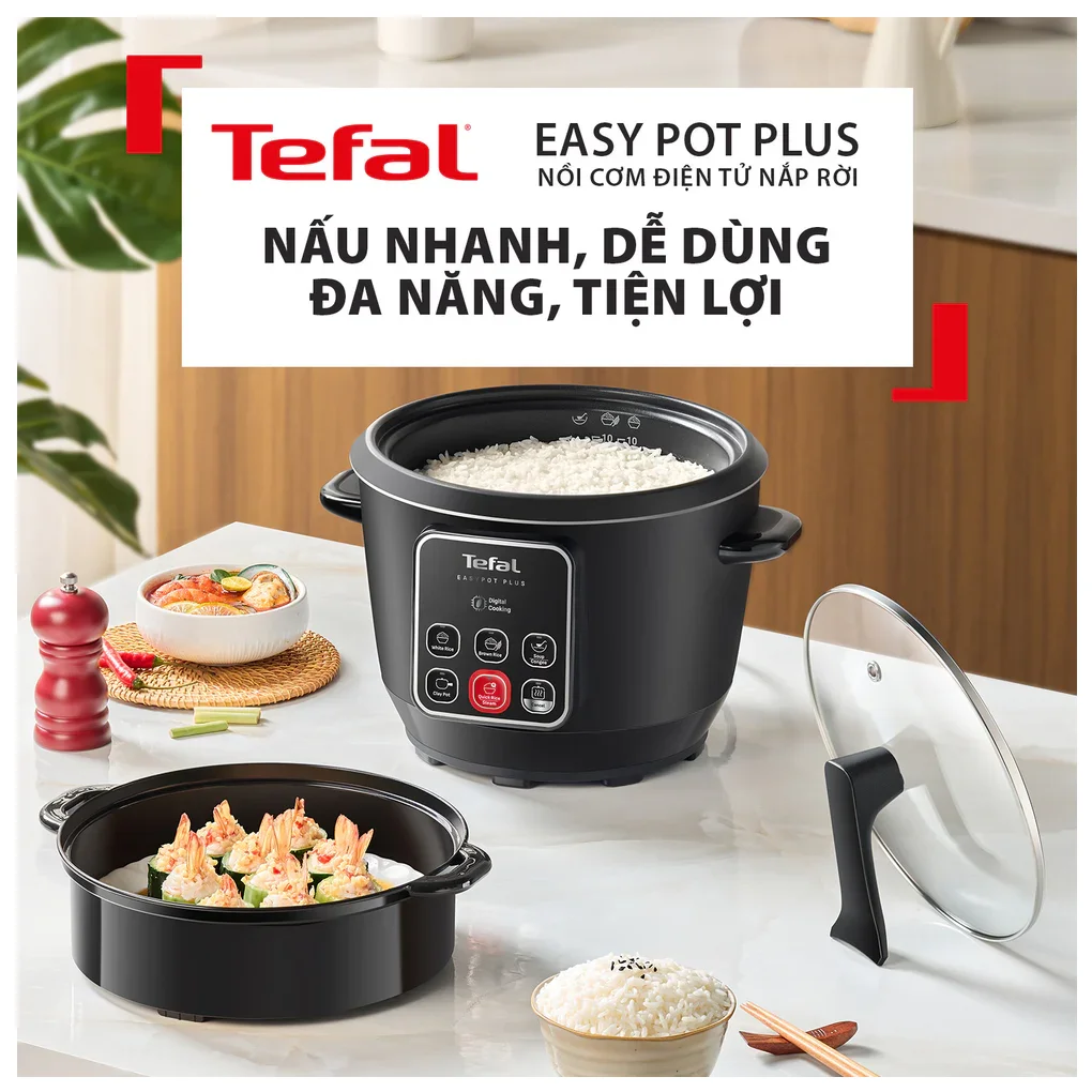 Nồi Cơm Điện Tử Tefal 1.8 Lít RK1088Y0 10