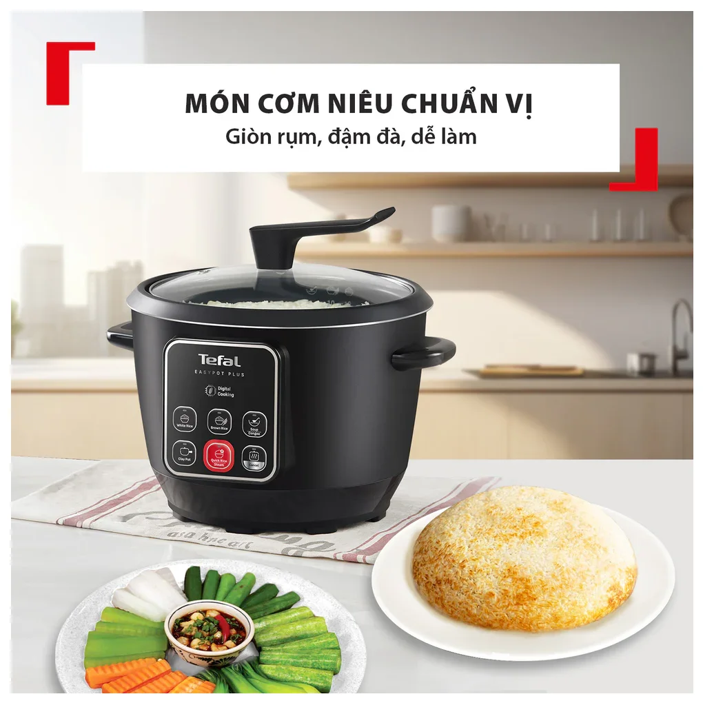 Nồi Cơm Điện Tử Tefal 1.8 Lít RK1088Y0 6