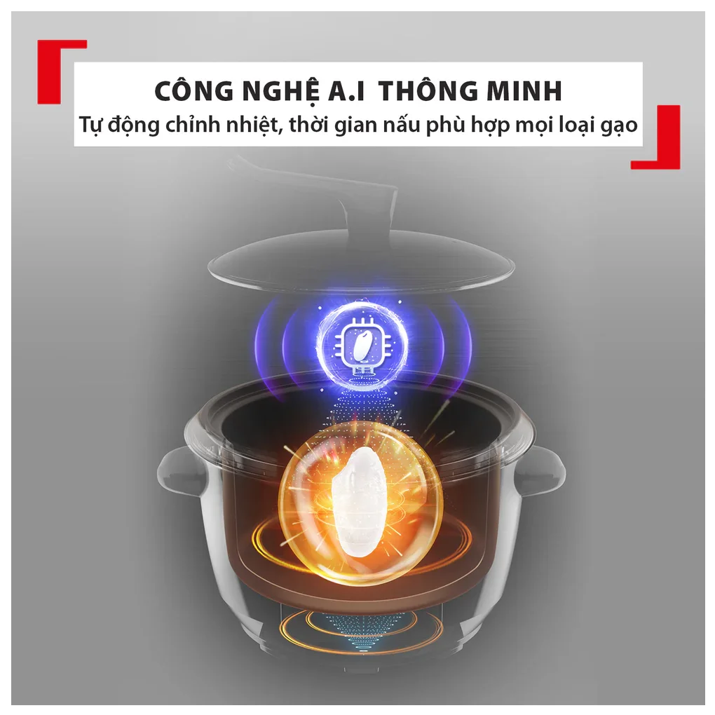 Nồi Cơm Điện Tử Tefal 1.8 Lít RK1088Y0 9