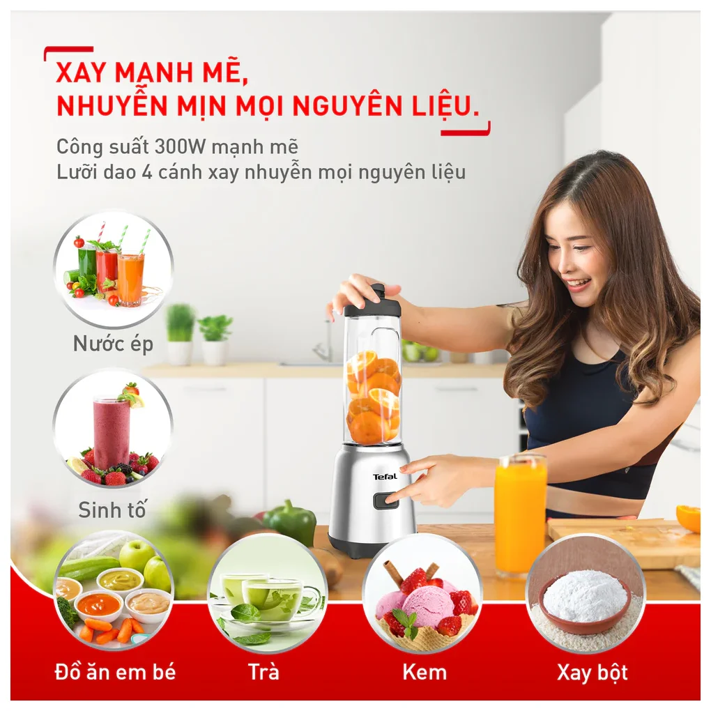 Máy Xay Sinh Tố Đa Năng Tefal BL15FD30 7