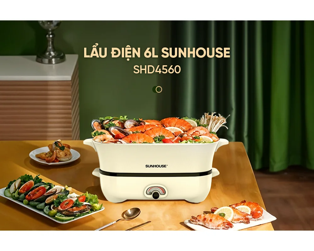 Nồi Lẩu Điện Sunhouse SHD4560 6 Lít 5