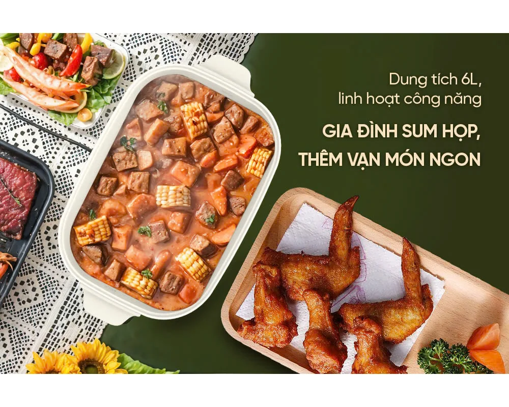 Nồi Lẩu Điện Sunhouse SHD4560 6 Lít 9