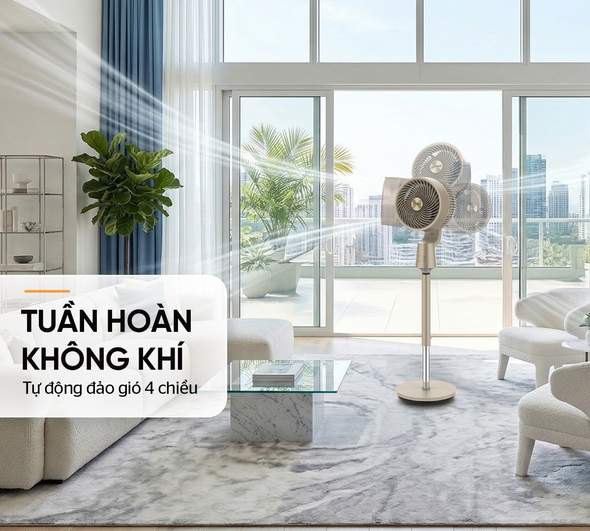 Quạt Đứng Tuần Hoàn Không Khí Có Remote Sunhouse Apex APF7320GY 3