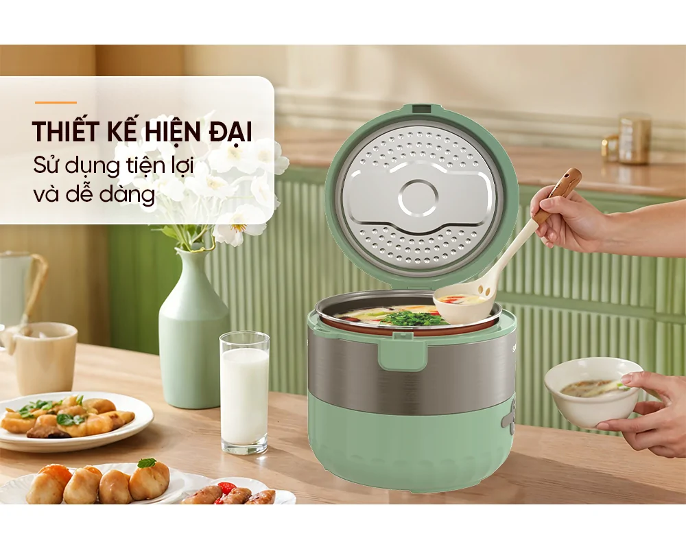 Nồi Cơm Điện Sunhouse SHD8221 1.2 Lít 6