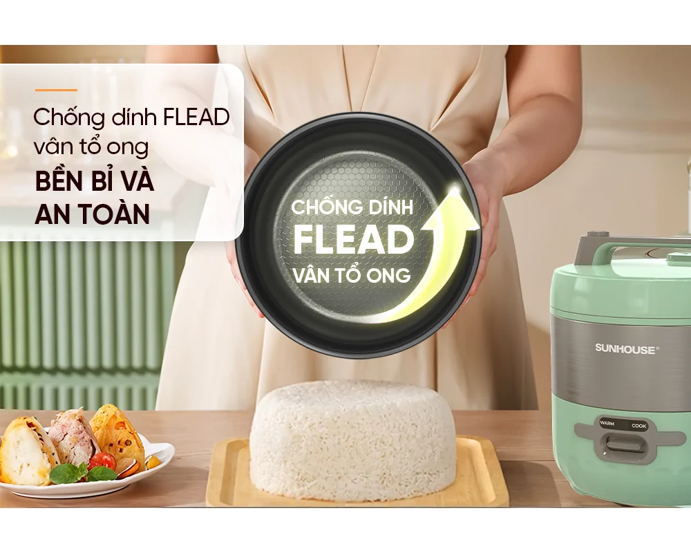 Nồi Cơm Điện Sunhouse SHD8221 1.2 Lít 9