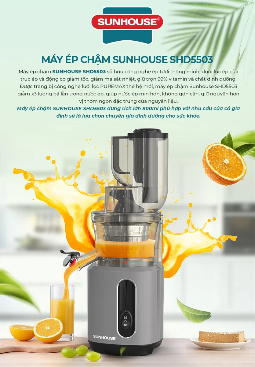 Máy Ép Chậm Sunhouse SHD5503 4