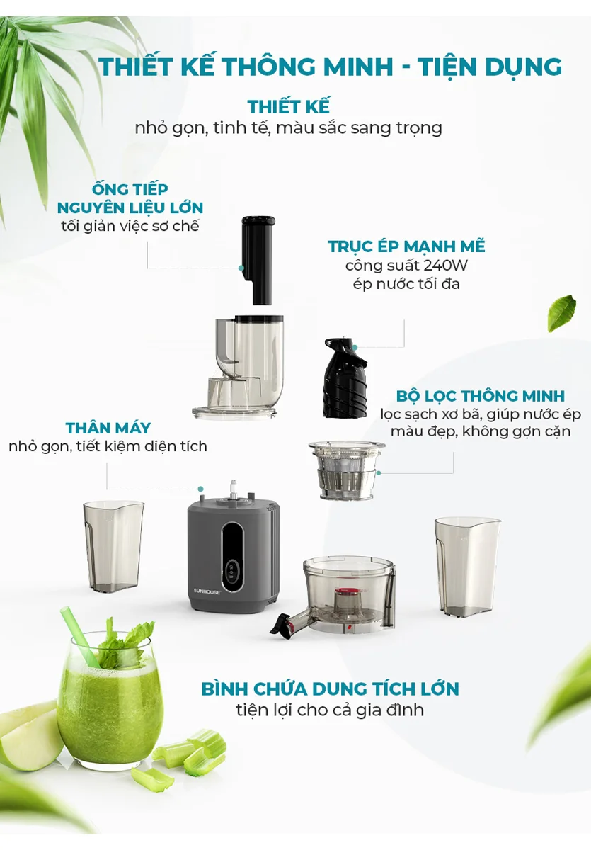 Máy Ép Chậm Sunhouse SHD5503 6