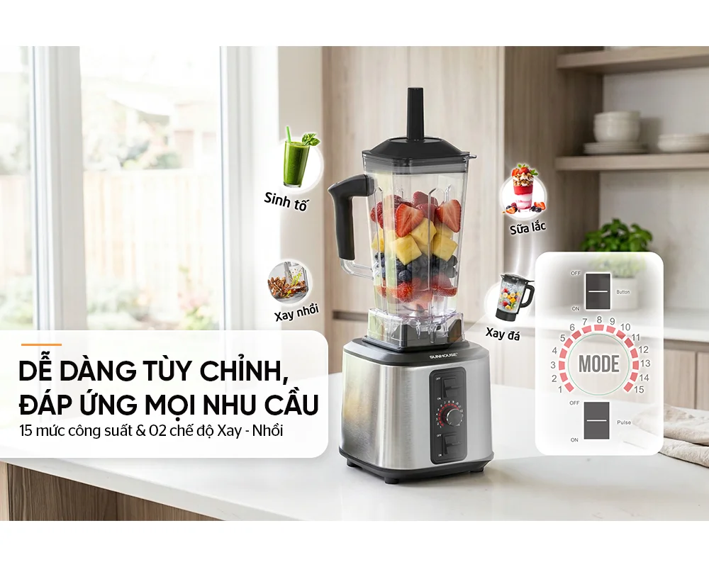 Máy Xay Sinh Tố Công Nghiệp Sunhouse SHD5380 7