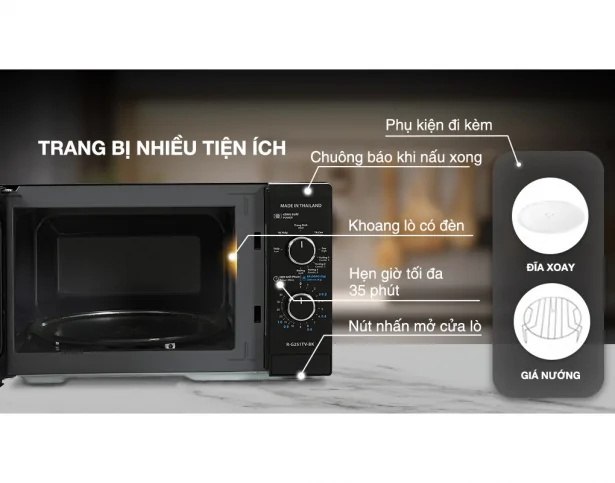 Sharp R-G251TV-BK 25 Lít - Xuất Xứ Thái Lan