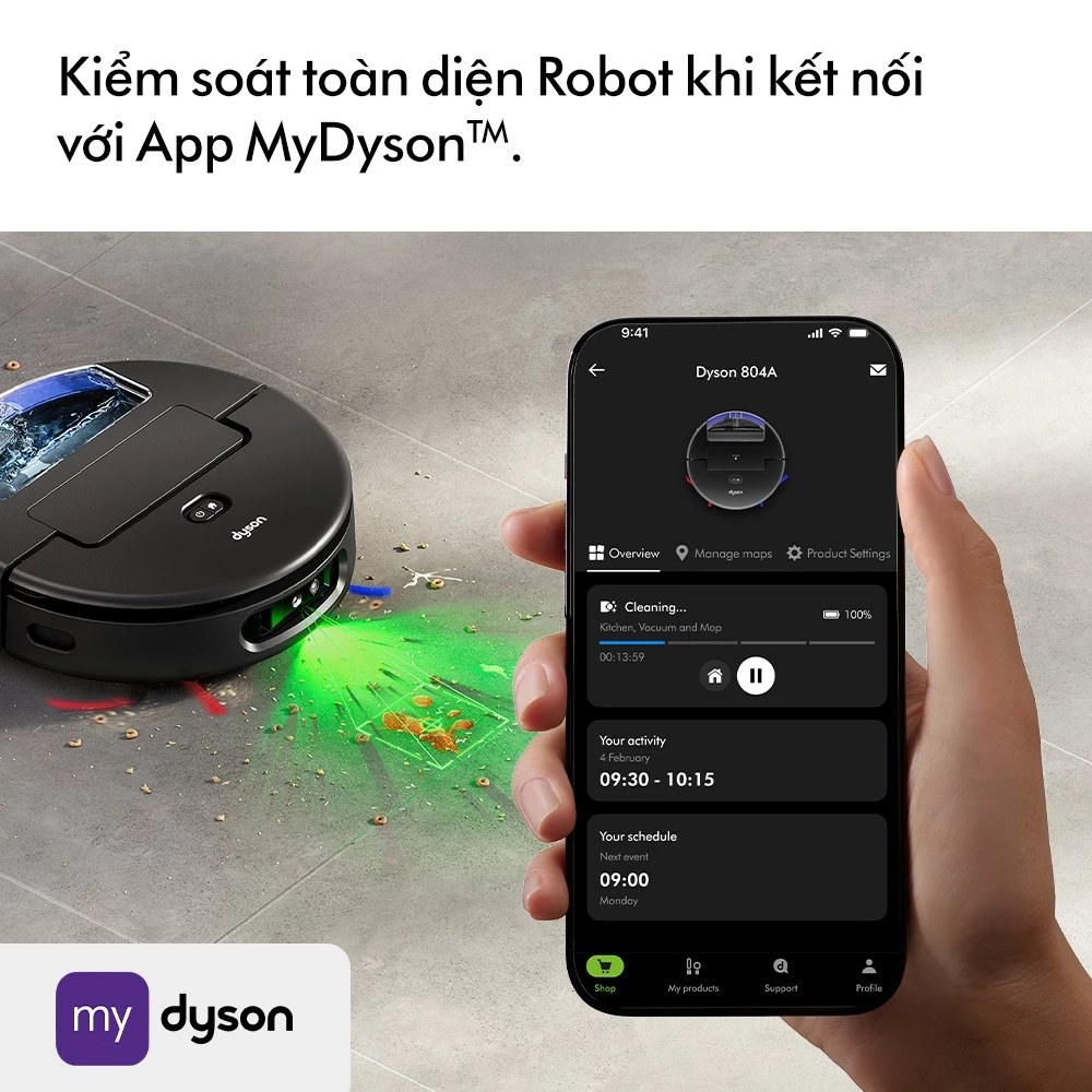 Robot Hút Bụi Lau Nhà Dyson Spot+Scrub™ Ai RB05-A 7