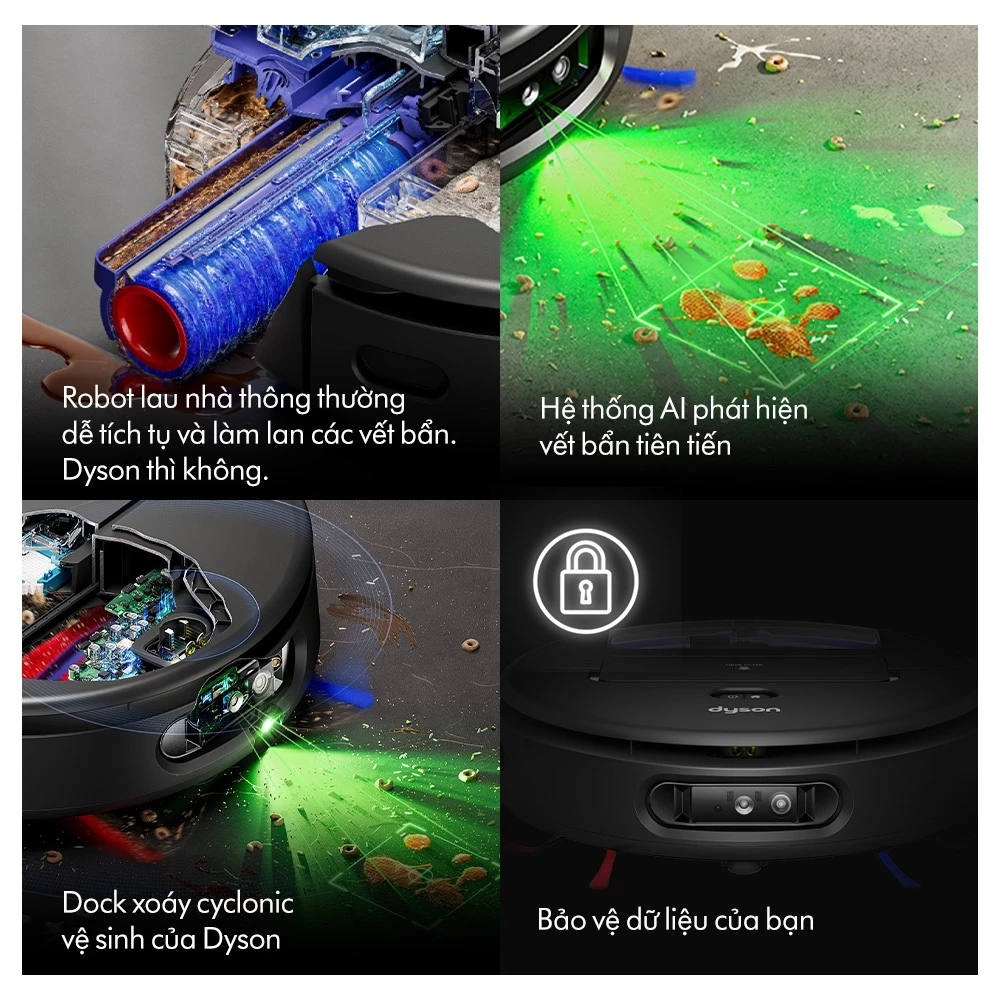 Robot Hút Bụi Lau Nhà Dyson Spot+Scrub™ Ai RB05-A 8