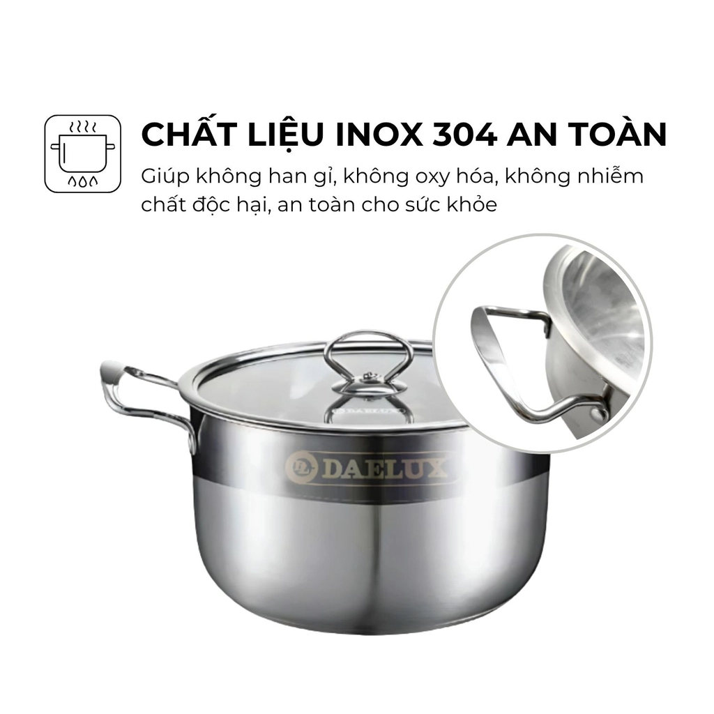 Bộ 3 Nồi Inox 304 Đáy Từ 5 Lớp Daelux DXSP-GS3 4