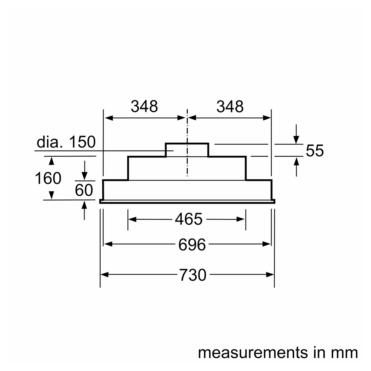 Máy Hút Mùi Âm Tủ Bosch DHL755BM Series 6 9