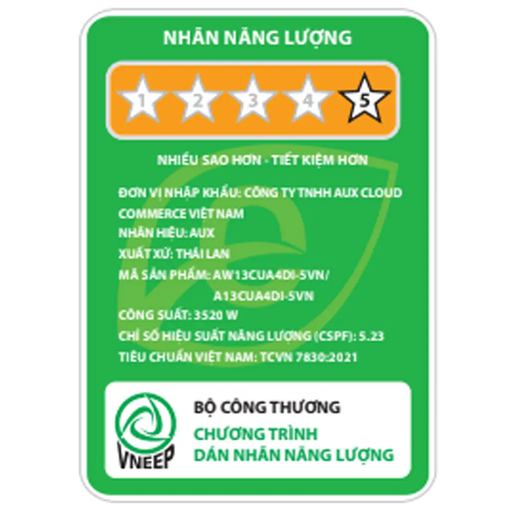 Máy Lạnh AUX Inverter 1.5 Hp AW13CUA4DI-5VN 6