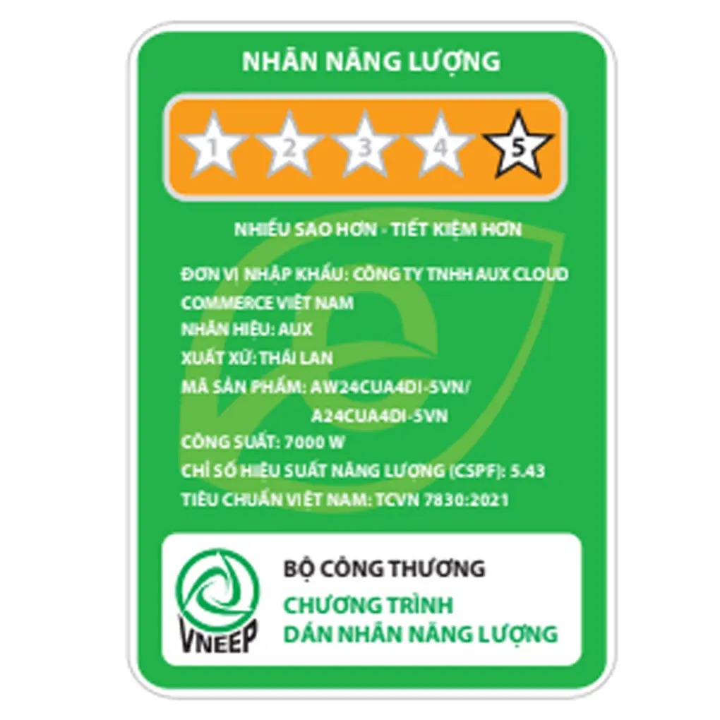 Máy lạnh AUX Inverter 2.5 Hp AW24CUA4DI-5VN 6
