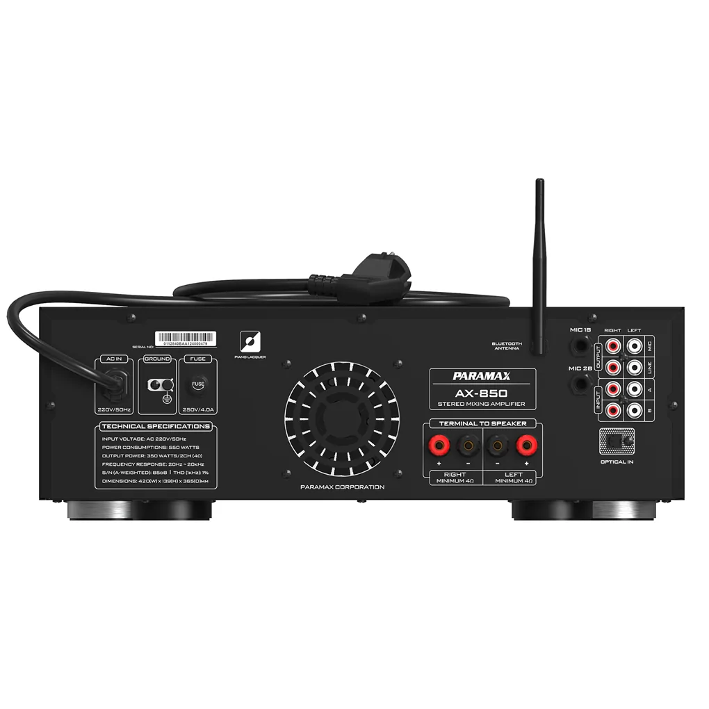 Amply Paramax Tích Hợp Micro Không Dây AX-850 2